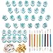 Prmape 45 Pcs Stampi per Torta Fondant Attrezzi Pasta di Zucchero Stampo Espulsione Alfabeto Stampini Alfabeto Cookie Stamp per Torta per Fondente, Torte con Caramelle Morbide, Biscotti