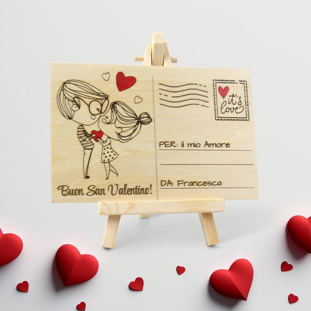 DISJOURNEY Biglietto Musicale San Valentino Per Marito | A Forma Di Cuore Con Puzzle E Lamina Lucida | Con Busta Rossa - 3