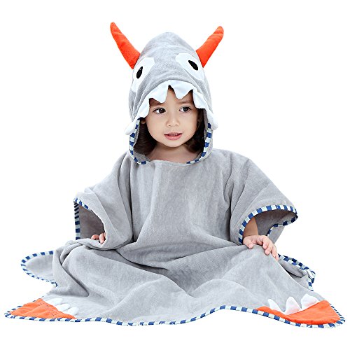 SHNNA - Toalla de baño con capucha para niños de 0 a 7 años A Horn 