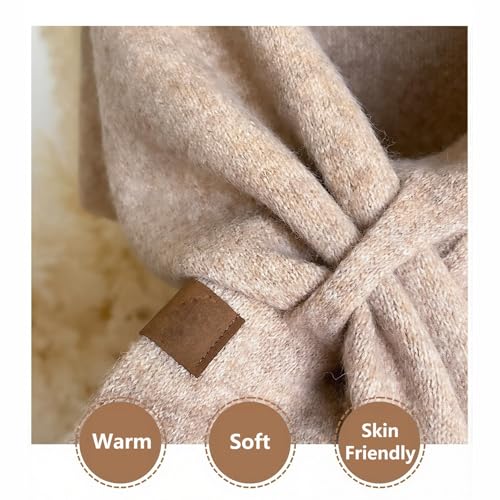 Pashmina Shawl Wraps for Women, Solid Color Cashmere Sweaters Scarf Casual Soft Comfortable Knitted Sweater Shawl Top4
