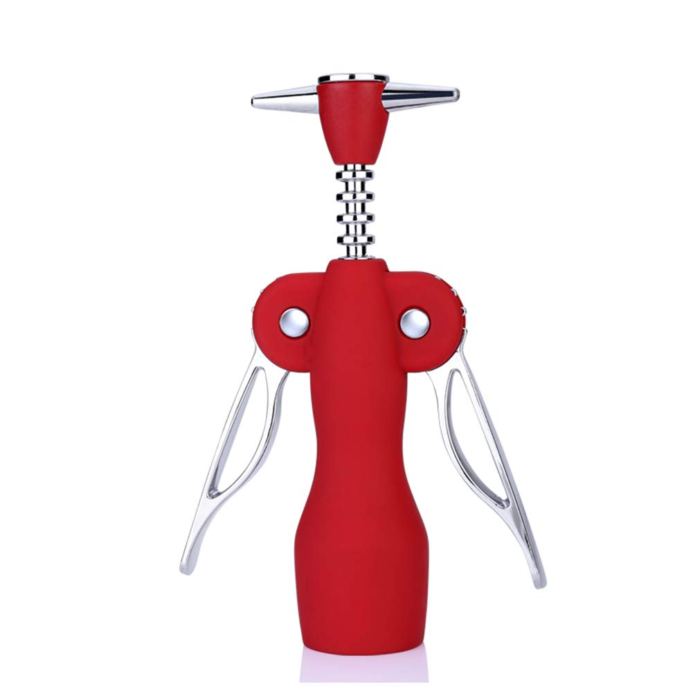 Sacacorchos Multifuncional Rojo para Botellas de Vino, para el hogar, hoteles y Negocios. Fabricado en aleación roja.