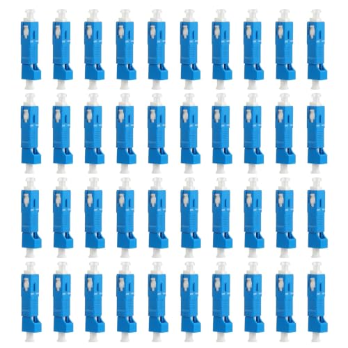 Image of Moocci 40 Pcs SC to LC Adapter - Single Mode 9 /125um SC /UPC Male to LC /UPC Female Hybrid Optical Fiber Adapter Connector - Tool for Visual Fault Locator, Power Meter, Digital Communication