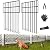25 Panels Garden Fencing Animal Barrier, 17in (H) X 27ft (L) Dog Dig Fence Barrier, 1.25in Gap Rustproof Metal Stakes Decorative Garden Fence, Ground Defense Border Fence for Outdoor, Yard, Patio