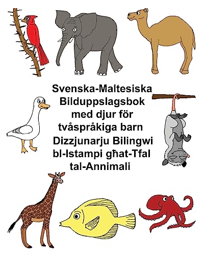 Svenska-Maltesiska Bilduppslagsbok med djur för tvåspråkiga barn (FreeBilingualBooks.com) (Swedish Edition)