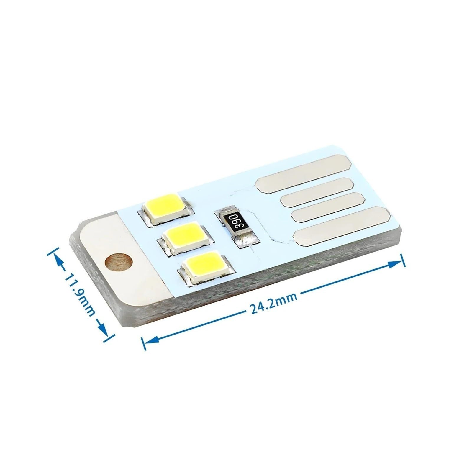 5PCS per Mini Ultra Sottile USB Luce LED Piccola Lampada Da Campeggio Banca di Potere Luce Notturna (Bian