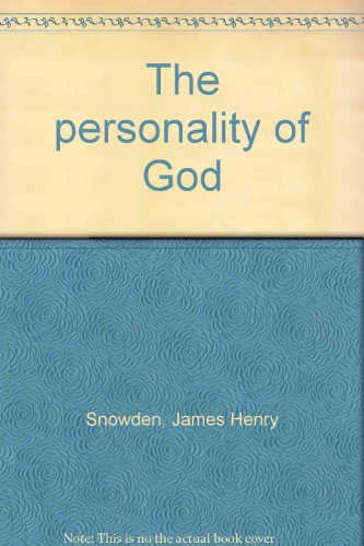 The personality of God B0008A6JDE Book Cover