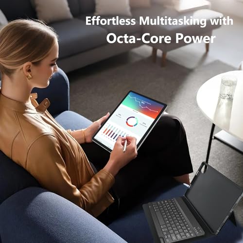 Image of NOBKLE 11 Inch Android 15 Tablet with 4G LTE SIM Slot, 20GB RAM 128GB Storage, Octa-Core Processor, HD IPS Display, Quad Speakers, WiFi, Bluetooth, Long Battery Tablet for Work Study Travel Silver