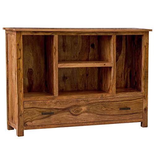 Image of The Attic Colorado Console Table|Console Table for Living Room Foyer|Solid Wood Classy Console Table|Honey Matte Finish