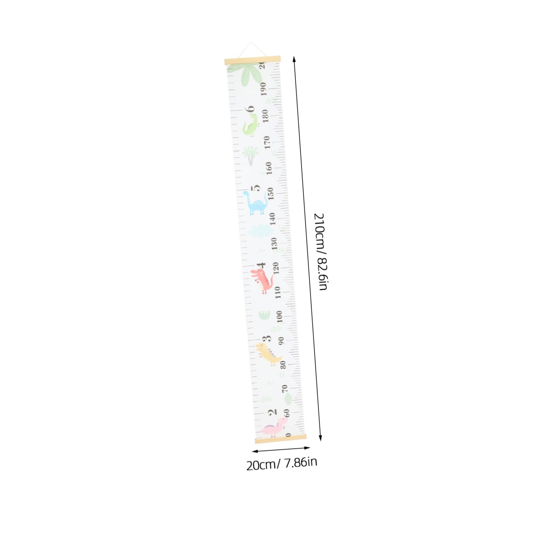 KOMBIUDA Baby Boy Wall Decor: Wooden Fabric Height Growth Chart for Boys and Girls Room