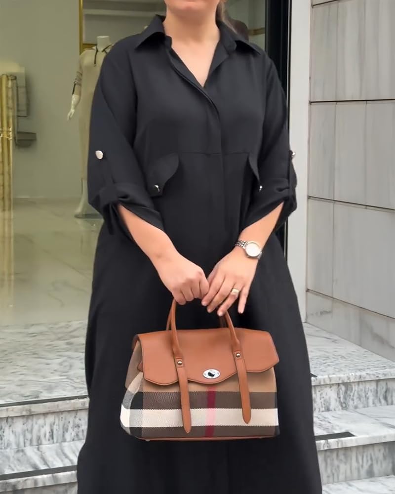 CHICME Womens 2 Piece Casual Outfits Long Sleeve Button Down Longline Shirt and Wide Leg Pants Set Lounge Set - Image 6