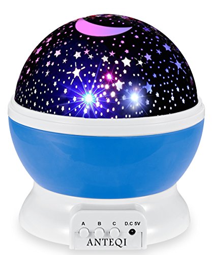 Night Light Projector 360 Degree Romantic Room Rotating Star Projector Starry Moon Sky