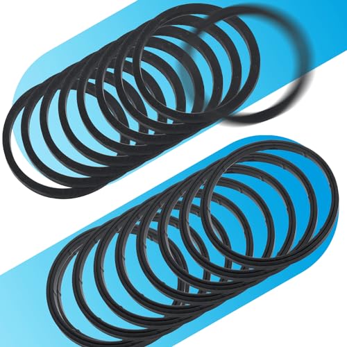 Image of 16 Pack RV Sewer Hose Gaskets 39834 Replacement, Compatible with Camco RhinoFLEX Revolution and Easy-Slip Sewer Hoses, Leak-Proof Odor-Tight Rubber Seal Fittings for Bayonet and 4-in-1 RV Sewer Hose