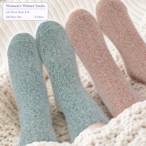 Image of SISOSOCK Cozy Womens Fuzzy Socks,Soft Push Wool Socks,Warm Gifts for Women