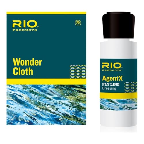 Rio Products Fly Fishing Line Cleaning Kit, Includes Wonder Cloth and Fly Line Dressing, Clear