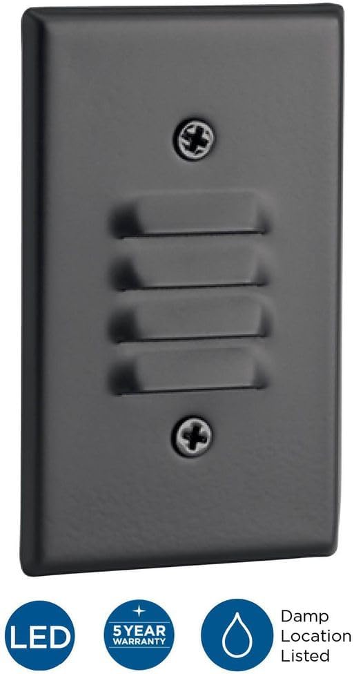 Progress Lighting LED Indoor Louvered Step Light, Indoor, P660003-031-30K, Black