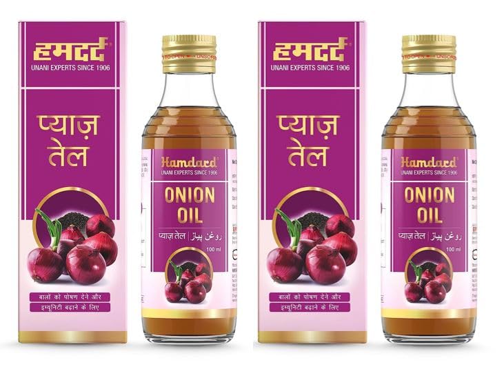 Onion Oil | 100 ml | All-natural Hair Oil | Helps to Nourish Hair Follicles and Manages Breakage | Promotes Overall Well-Being | Helps Support Digestive Health | Pack of 2