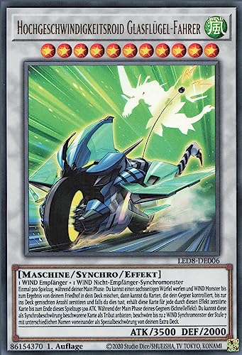 Hochgeschwindigkeitsroid Glasflügel-Fahrer LED8-DE006 Ultra Rare Deutsch Boosterfrisch 1. Auflage - Legendary Duelists: Synchro Storm - mit ReCollectibles-Versandschutz - für Yu-Gi-Oh!