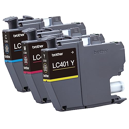 Image of Brother Genuine LC401 Standard Yield 3-Pack Ink Cartridges a€ inch Includes 1 Cartridge Each of Cyan, Magenta and Yellow , 3 Count (Pack of 1)