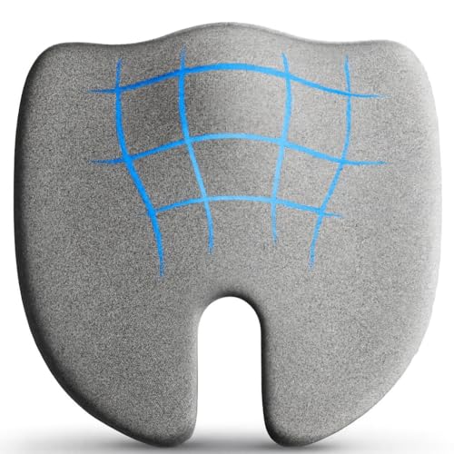 Image of Homerz Premium Orthopedic Coccyx Cushion | 2 Years Warranty | Seat Cushion for Chair, Car Seat Cushions, Memory Foam Sitting Pillow for Tailbone, Sciatica & Back Pain Relief (Pro)