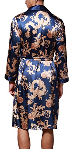 OLIPHEE Uomo Accappatoi Kimono da Notte Vestaglie