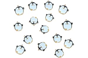 15pcs Cute Cartoon Penguin Charms Animal Pendants for DIY Jewelry Making