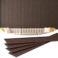 Sunny Heart Wood Slat Panels for Wall 4-Piece 94.5" x 7.9" Acoustic Panels for Interior Wall Decor 3D Fluted Sound Absorbing Panel Walnut Walnut