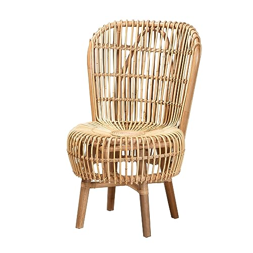 bali & pari Nagoya Silla, Ratán Madera de Teca, marrón Natural, Talla única