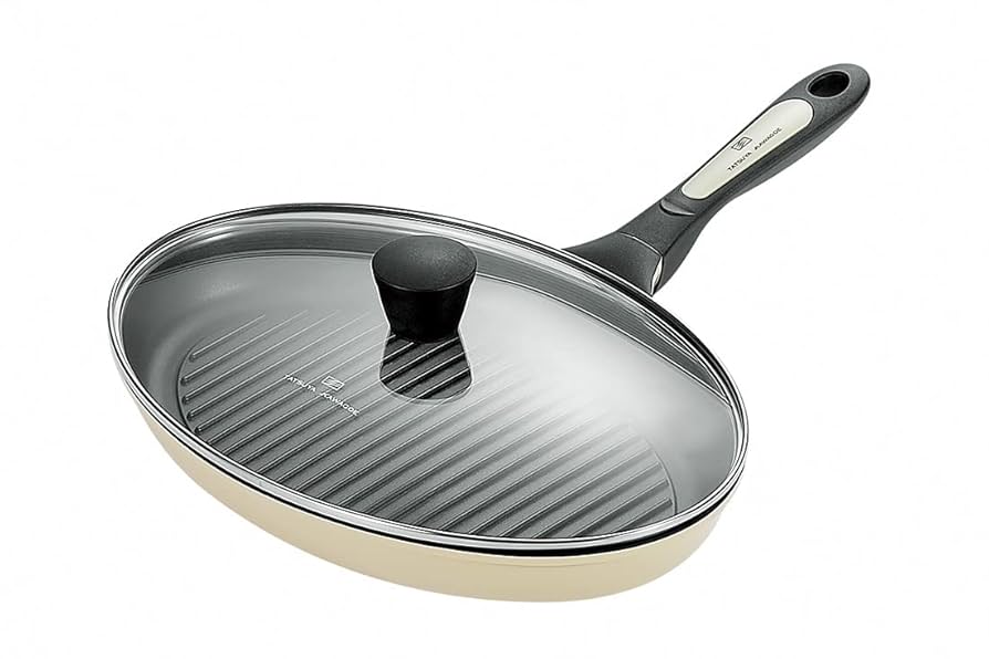 Amazon | 魚焼き器 オーバルパン フライパン IH ガラス蓋付き
