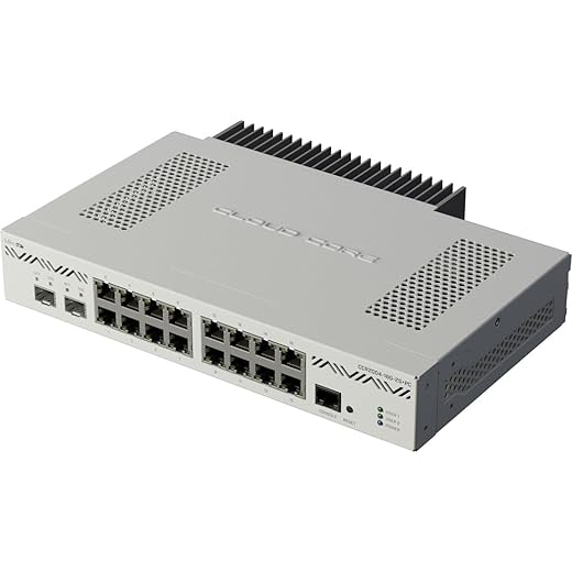 Mikrotik CCR2004-16G-2S+PC Ethernet Router 16x Gigabit Ethernet Ports, 2x10G SFP+ Cages.