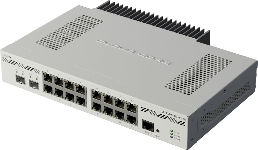 Mikrotik CCR2004-16G-2S+　新品 Amazon.com: Mikrotik CCR2004-16G-2S+PC Ethernet Router 16x