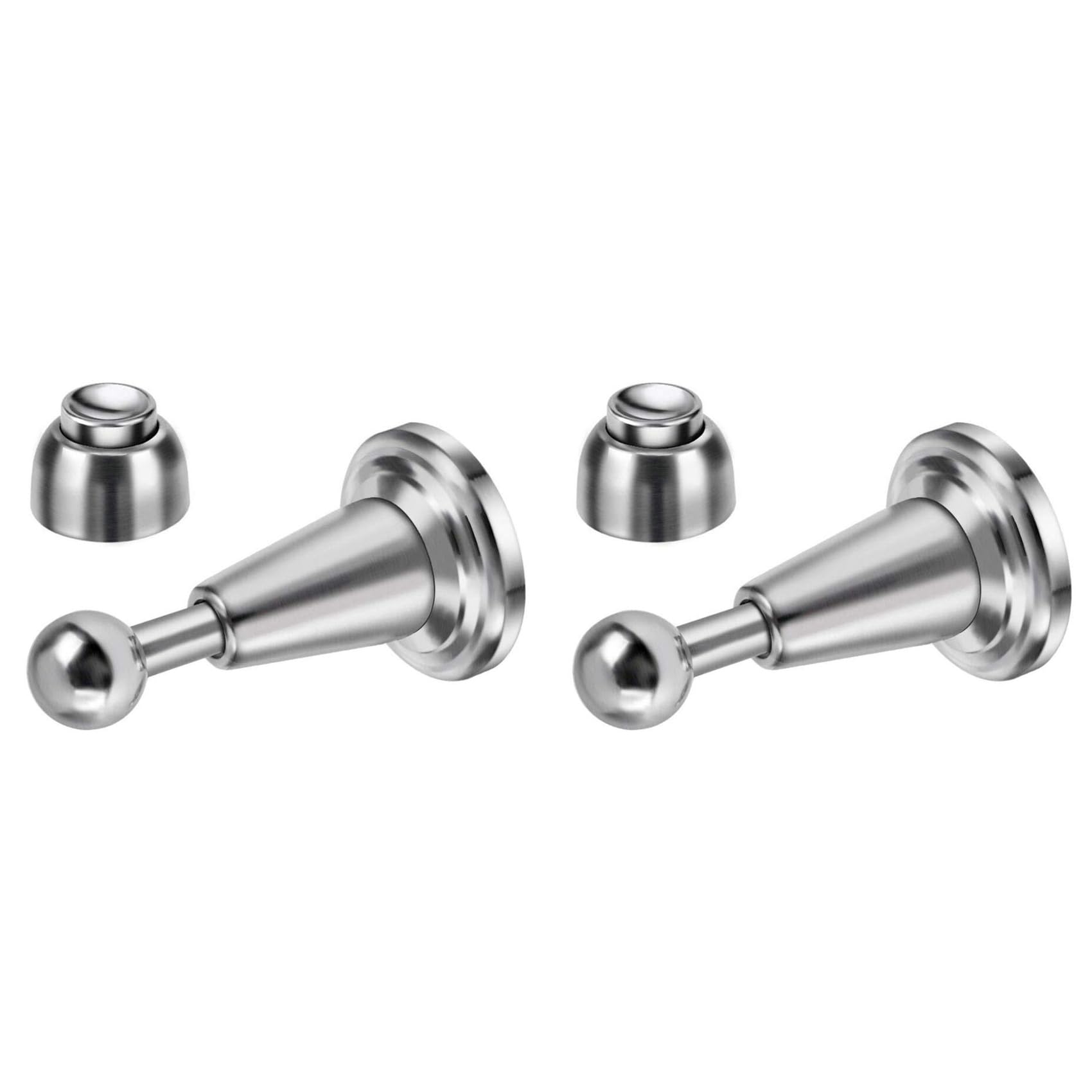 Jnchdghwa Silver 2X Door Stopper,Magnetic Door Stop Silent Buffer Door Suction Stainless Steel Hydraulic Door Suction