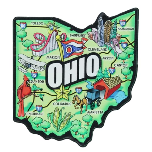 Imán acrílico decorativo Ohio State 2.75x3 pulgadas