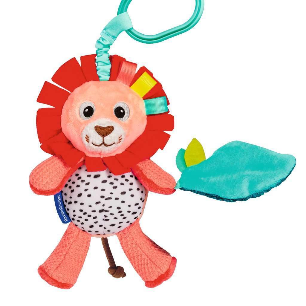 Ravensburger 4850 Play+ Rattle Lion Cuddly Toy with Rattle Clip for Attaching Teething Aid Baby Toy from 0 Months