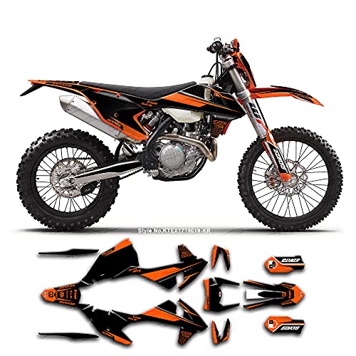 Kungfu Graphics Custom Decal Kit for 125 150 250 300 350 450 500 EXC EXC-F XCW XC-W 2017 2018 2019, KTEX1719019-KR