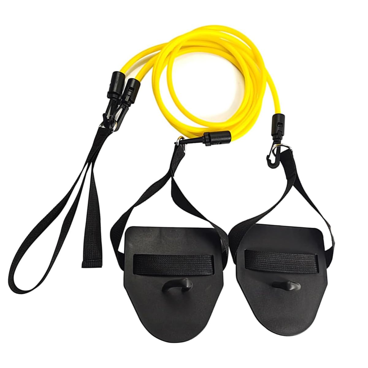 Muiltvoe Land Swimming Trainer With Hand Paddles Resistance Rope Pull Band Fitness Detachable Elastic Band For Improving Arm Strength（Yellow 20lbs）