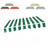 Tessuto di ricambio per tenda retrattile, 4,9 x 3,7 m, 3,7 x 3 m, 3 x 2,4 m, 2,4 x 2 m, in poliestere resistente, per finestre e porte, baldacchino antivento per esterni (verde bianco, 350 x 200 cm)