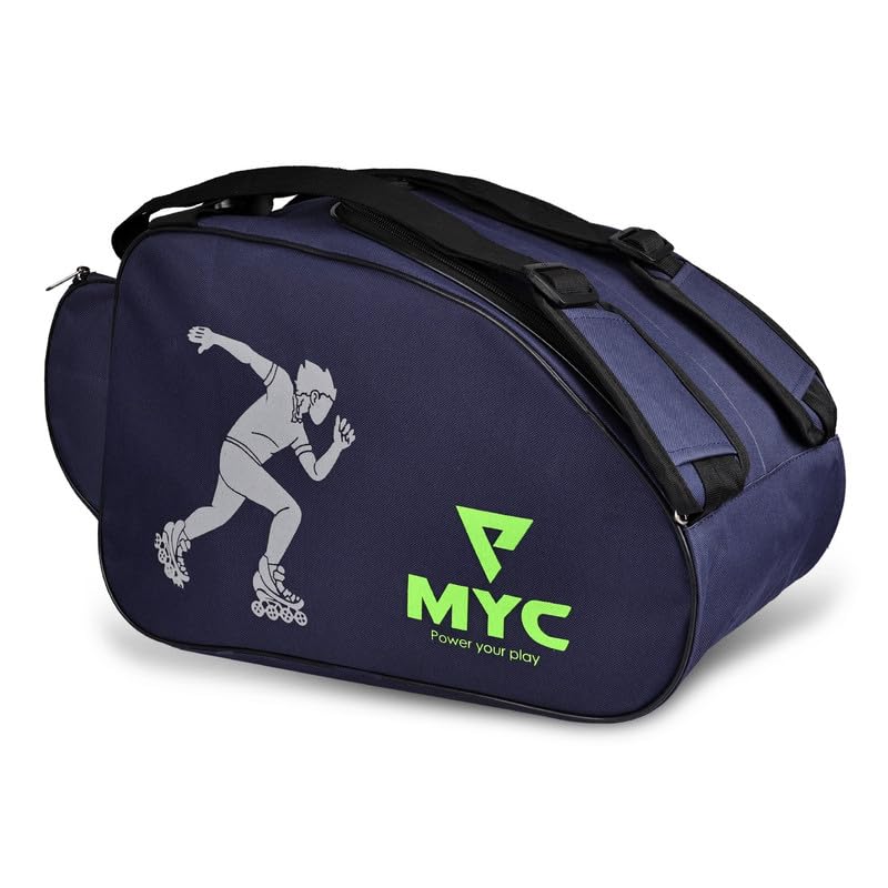 MYC Nylon Roller & Inline Skate Carry Bag Durable Quad Skating Storage Bag 12x11x9 Inch (Navy)-picture-10