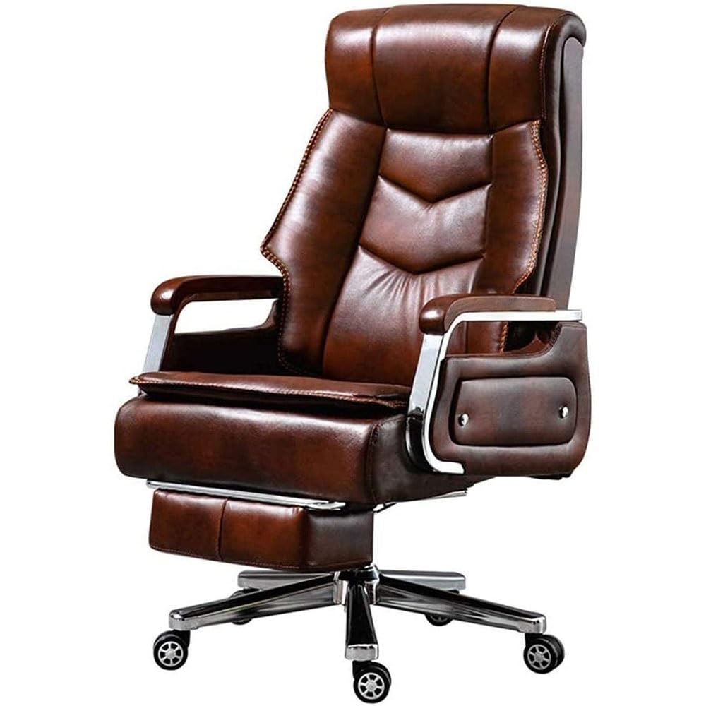 HTTGDGDH Adjustable Height Executive Office Chair - Modern High Back Pu Leather Swivel Chair For Adults Perfect For Home Office Or Workspace Ergonomic Comfort,