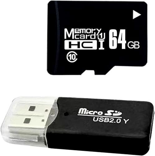 Tarjeta SD de alta velocidad 64G y lector para mini cámara espía 1080P video, cámara corporal portátil, cámara oculta de la cámara de policía