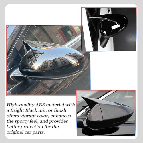 Image of Side Mirror Cover,for Nissan Sentra 2020-2025 /Nissan Altima 2019-2025, Bright Black Side Rear Mirror Covers Body Kit Accessories for Cars.