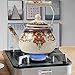DOITOOL Floral Tea Kettle for Stove Top Whistling Tea Kettle, 2. 5L Large Enamel Tea Kettle for Gas Stove Top with Cool Handle (Colorful)