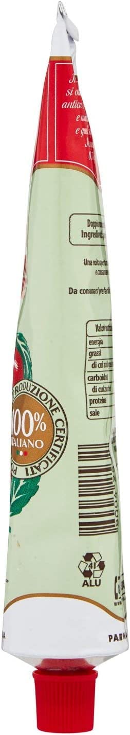 Mutti Doppio Concentrato di Pomodoro, concentrado de tomate doble, 100% tomate italiano, tubo de 130 g + lata italiana gourmet Polpa di Pomodoro de 400 g