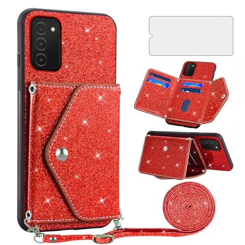 Coque pour A03S GLTSJB US Rouge antichoc robuste avec support vidéo