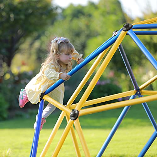 Image of Zupapa New Upgraded Outdoor Geometric Dome Climber, 3D Assembly Video,Suitable for 1-6 Kids Climbing Frame (Blue, 9FT)