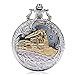 Montre de Poche à Quartz Vintage Hommes, Steampunk Quartz Montre de Poche avec Chaîne, Classique Sculpté Montre Gousset Train de Locomotive Creuse, Cadeaux Femmes pour Halloween/Action de Grâces/Noël