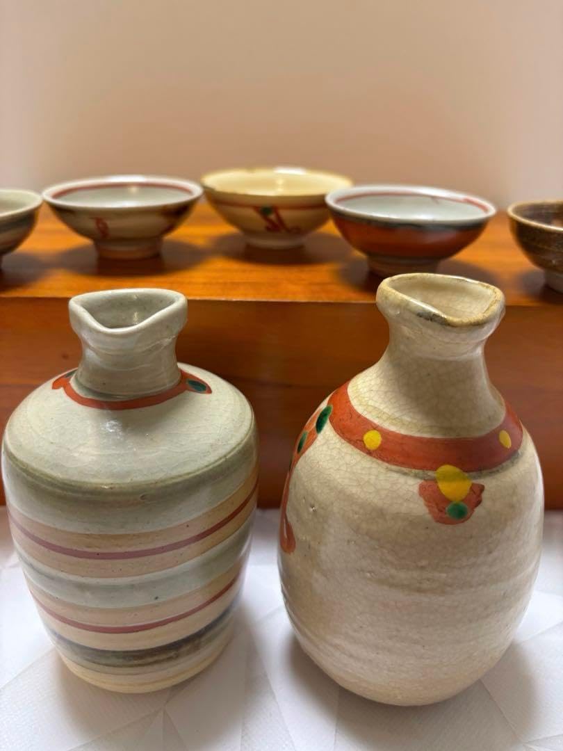 京焼 国領寿人 作 酒器セット 徳利2個 お猪口5個 作家