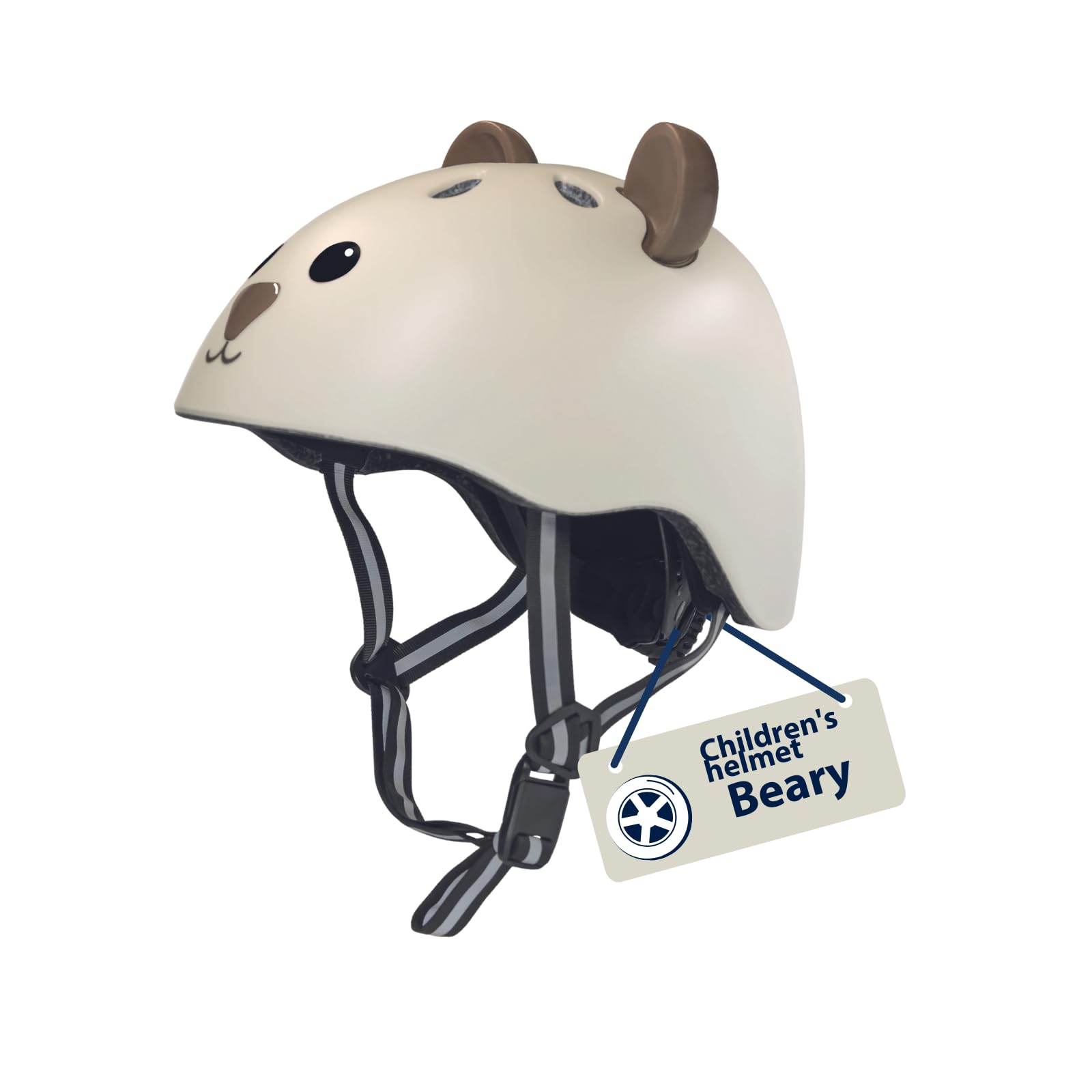 HUDORA Children's Helmet Beary - Comfortable Toddler Helmet in XS - with Cute Bear Design Helmet for Girls & Boys - Ideal for Balance Bike/Scooter & Bicycle