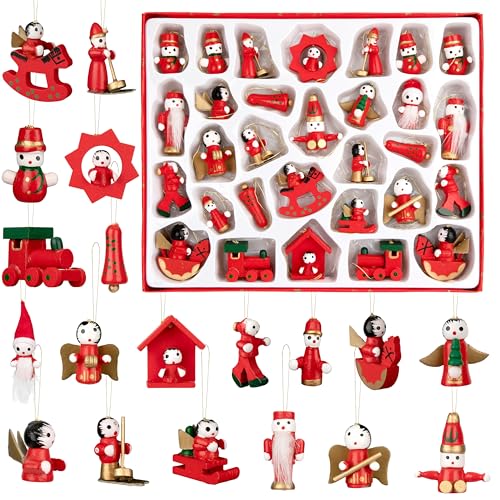 Wunderschöner Holz Baumbehang Weihnachtsanhänger, Holzfigur...