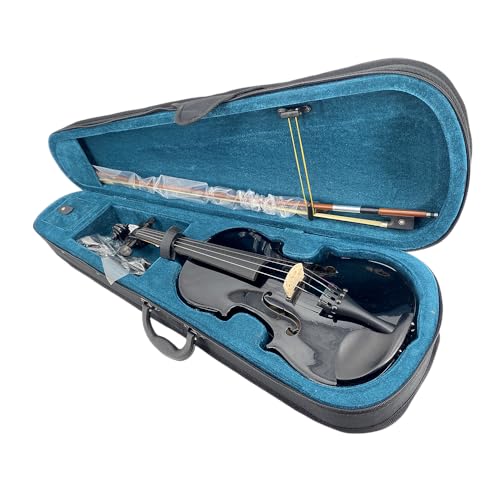 Image of Yinfente Acoustic Violin Electric Violin 4 /4 Full Size Violin 4 String Maple Spruce For Student,Violin For Beginners violin Case,Brazilwood Bow,Cable,Cleaning Cloth,Rosin,Bridge