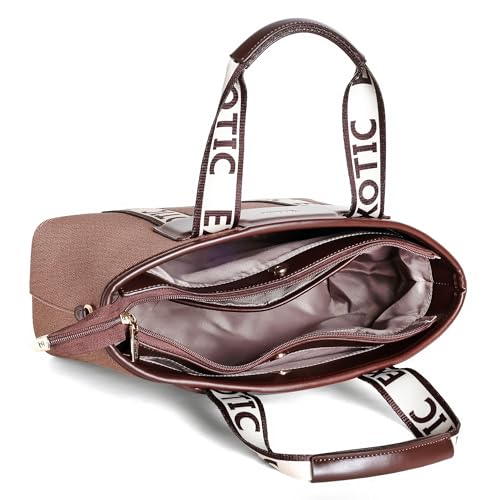 Image of EXOTIC Women's Canvas Handbag with Detachable Sling Strap | Stylish Tote for Work & Everyday Use